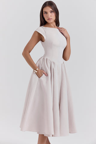 VESTIDO IVORY MOIRE - ROSA